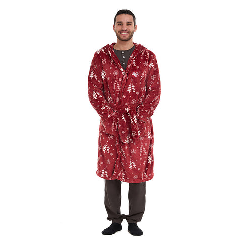 Snuggs Blanket Robe Red Tree Christmas